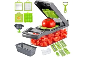 Multifunctional Vegetable Chopper Mandoline Slicer Set, 16-in-1 with 11 Blades, Dicer Grater Shredder for Potato Vegetable Fr