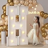 JoyMuse 4FT Marquee Light Up Letters,Large Marquee Letters 4 Feet Tall for Marry Me Proposal Decorations Big 4FT Letters with Lights for Baby Shower Party Decor, Letter H
