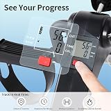 EVOLAND Pedal Exerciser Bike Mini Under Desk Arm Leg Workout with LCD view 3