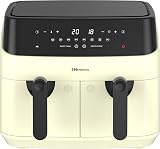 EMtronics Dual Air Fryer 9L 8 Pre-sets Cream view 2