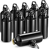 CHENGU 10 Pcs Aluminum Water Bottle 20 oz Reusable Bottles Lightweight Leak Proof Aluminum Sports Travel Bottles with Twist Cap Buckle for Gym, Hiking, Cycling, Camping, Fishing
