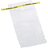 Nasco Whirl-Pak B00736WA Sample Bag, 230mm L x 115mm W, 0.064mm Thickness, 532ml Capacity (Box of 500)