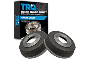 TRQ Rear Brake Drum Pair Set for 1991-1994 Nissan D21 Hardbody / 1998-2004 Nissan Frontier / 1996-2004 Nissan Pathfinder / 1995-1997 Nissan Pickup / 1997-2003 Infiniti QX4 / 2000-2004 Nissan Xterra