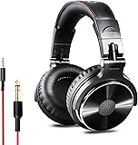 OneOdio Over Ear Headphones Closed Back Studio DJ Headphones for Monitoring, Adapter Free, Deep Bass, Noise Isolating Wired Headsets(Glossy Finish)
