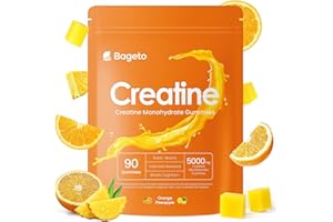 Creatine Monohydrate for Women-Men Gummies,Muscle,Recovery Growth,Flavored Creatine for Strength,Pre workout Supplement-Orang