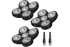 wotdmu 3-Pack Replacement Blades for Bald Men's Electric Head Shaver - Easy to Install & Clean, Durable Stainless-Steel Blades - Wet & Dry, Close & Bump-Free Shave for Head, Face & Body