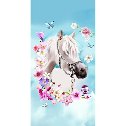 Good Morning Drap De Plage Serviette De Plage 4924 My Beauty Cheval 75 X 150 Cm