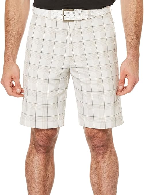 Amazon.com: PGA TOUR Men's Sunflux UPF 50 Expandable Waist Flat Front Gingham Short, Bright 