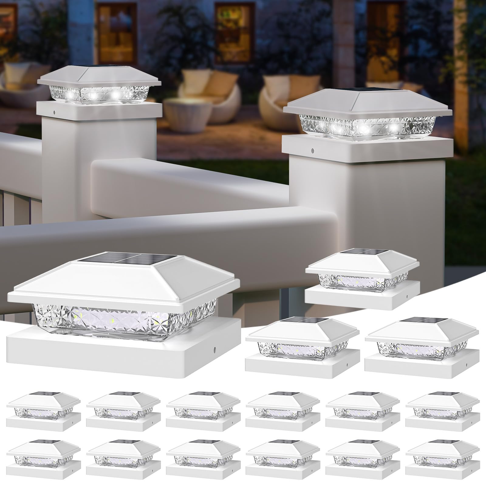 NIORSUN Solar Post Lights Outdoor, Fence Post Solar UK - View #4