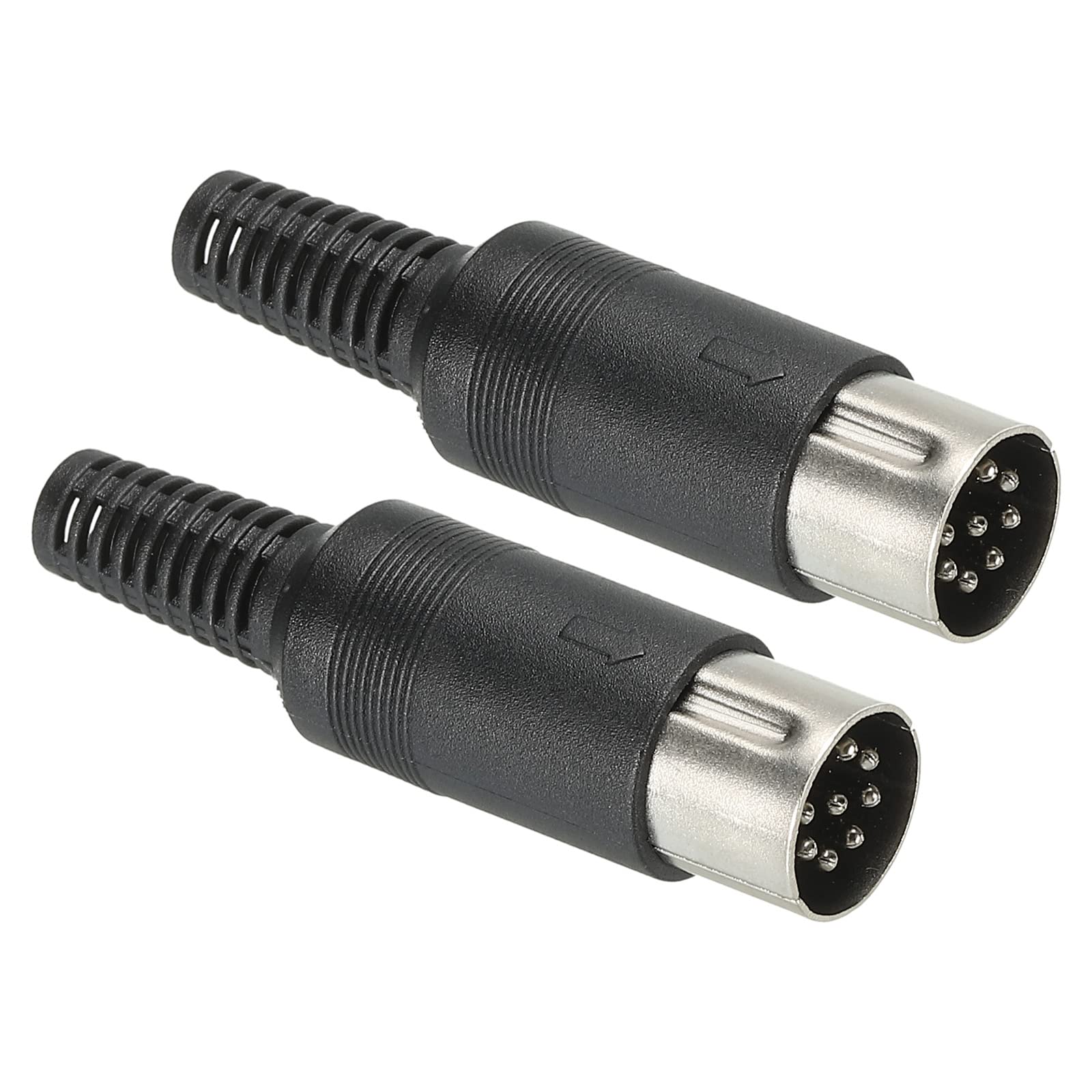 PATIKIL S-Video DIN Male Socket 8 Pin Signal Transmission for TV, DVD Player Pack of 2