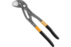 P.I.T. Pliers,10" Groove Joint Pliers,Fast Adjustable Water Pump Pliers,V-Jaw Tongue and Groove Pliers,Pipe Pliers for Home Repair, Gripping, Nuts, Bolts, Pipe & Fittings-Orange-CRV Steel