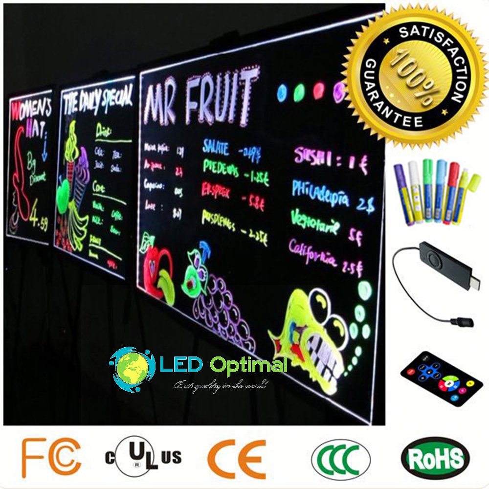 LED Optimal LED Writing Board with Remote Control (A Complete Set6 Fluorescent