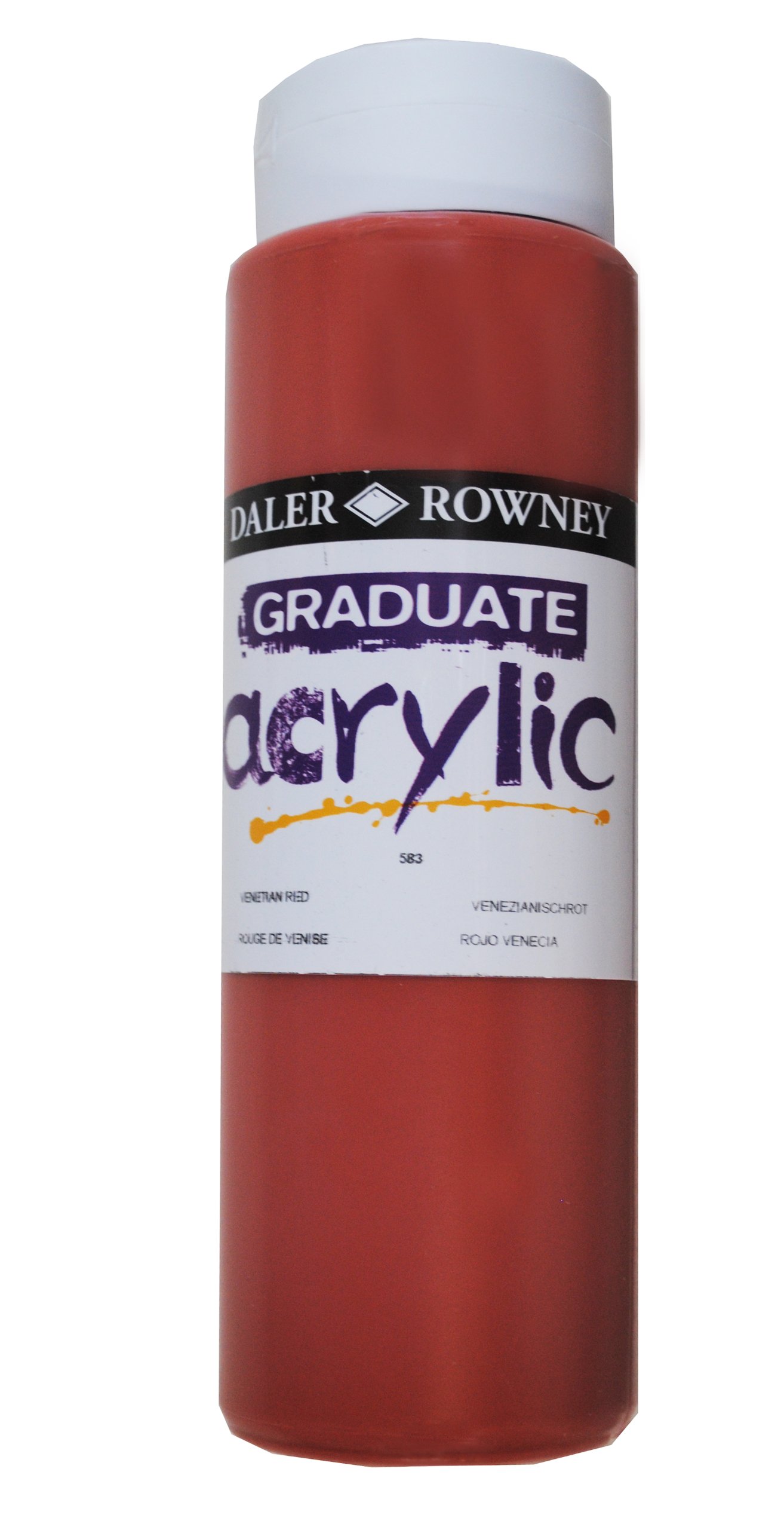 Daler-Rowney Graduate Acrylic Paint, Plastic Bottle, 16.91oz - 500 ml, Venetian Red