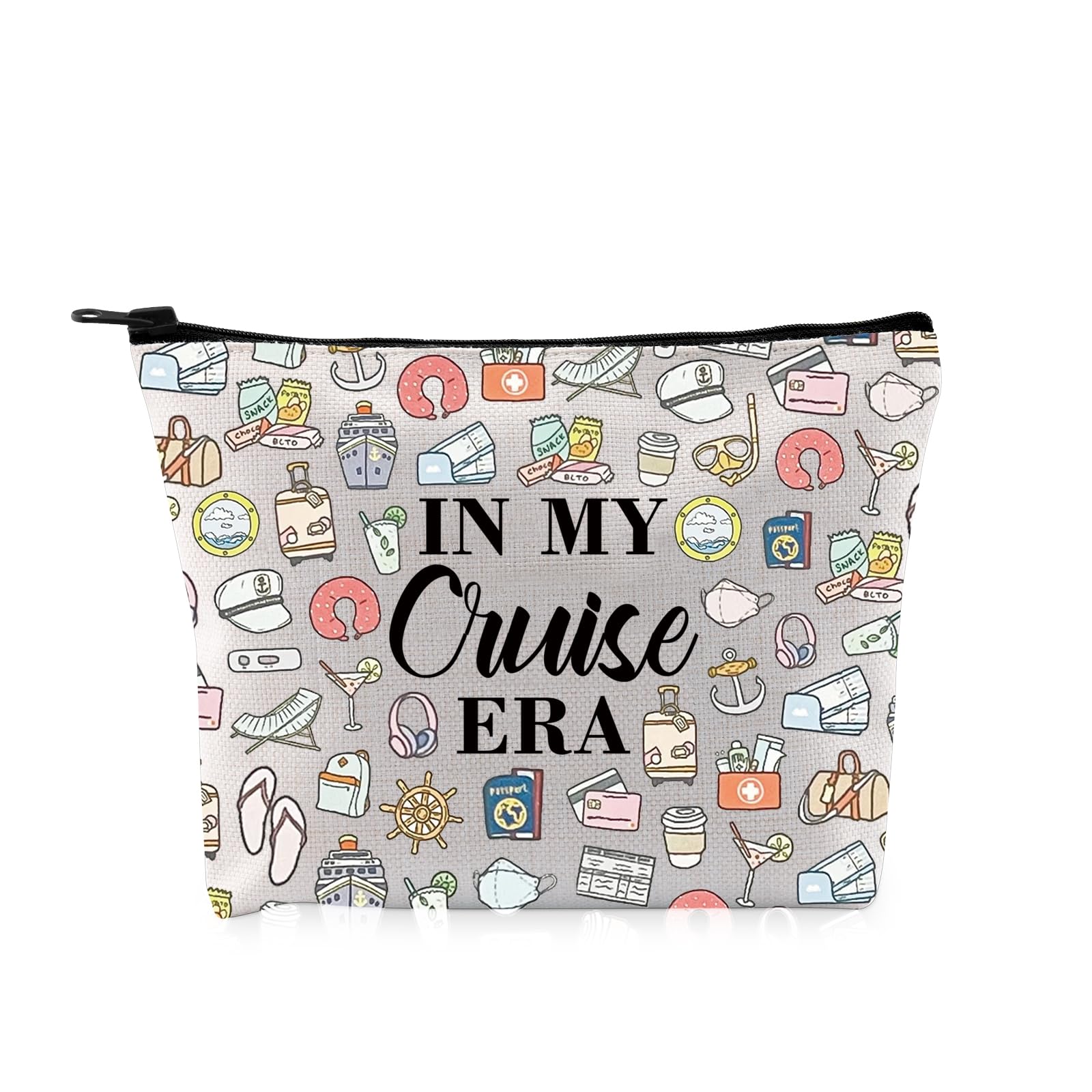PYOUL Funny Cruise Lover Gift My Cruise Era Makeup Bag Family Cruise Cosmetic Bag Cruise Souvenir Gift (My Cruise Era Bag)