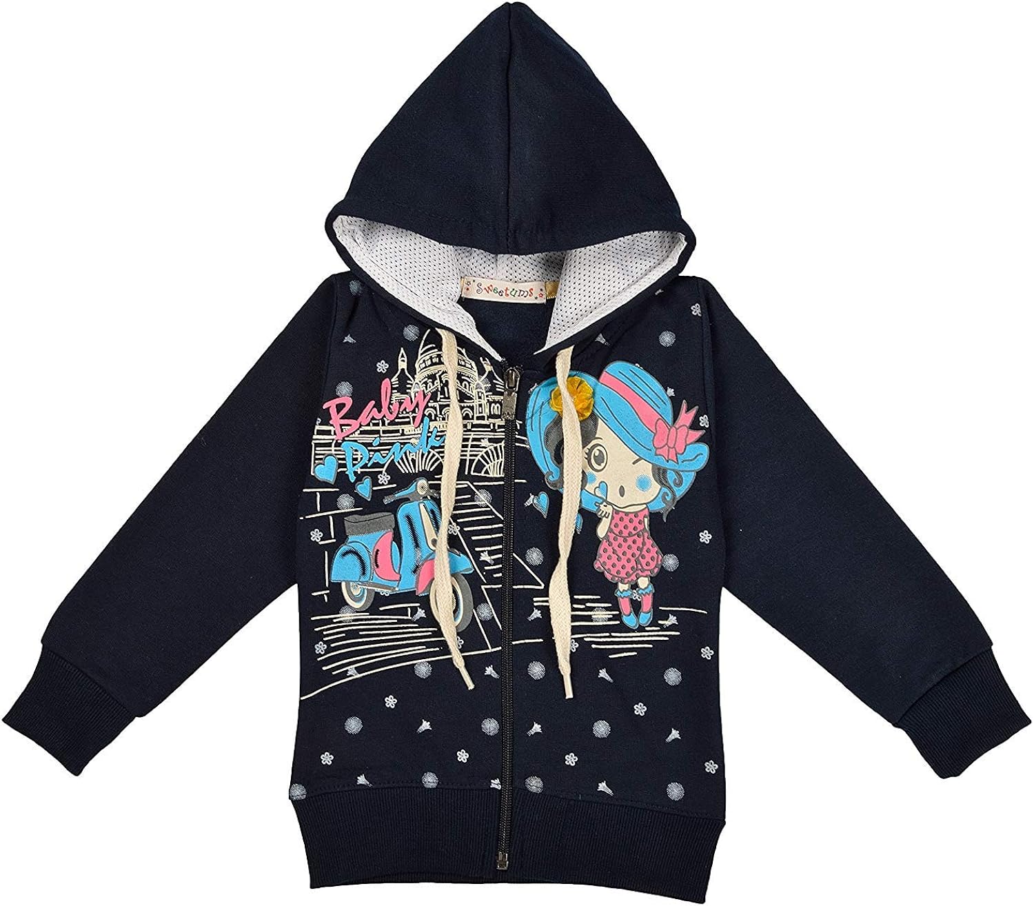 Sweetums Baby Girl's Fleece Hooded Sweatshirt Amazon.in Clothing