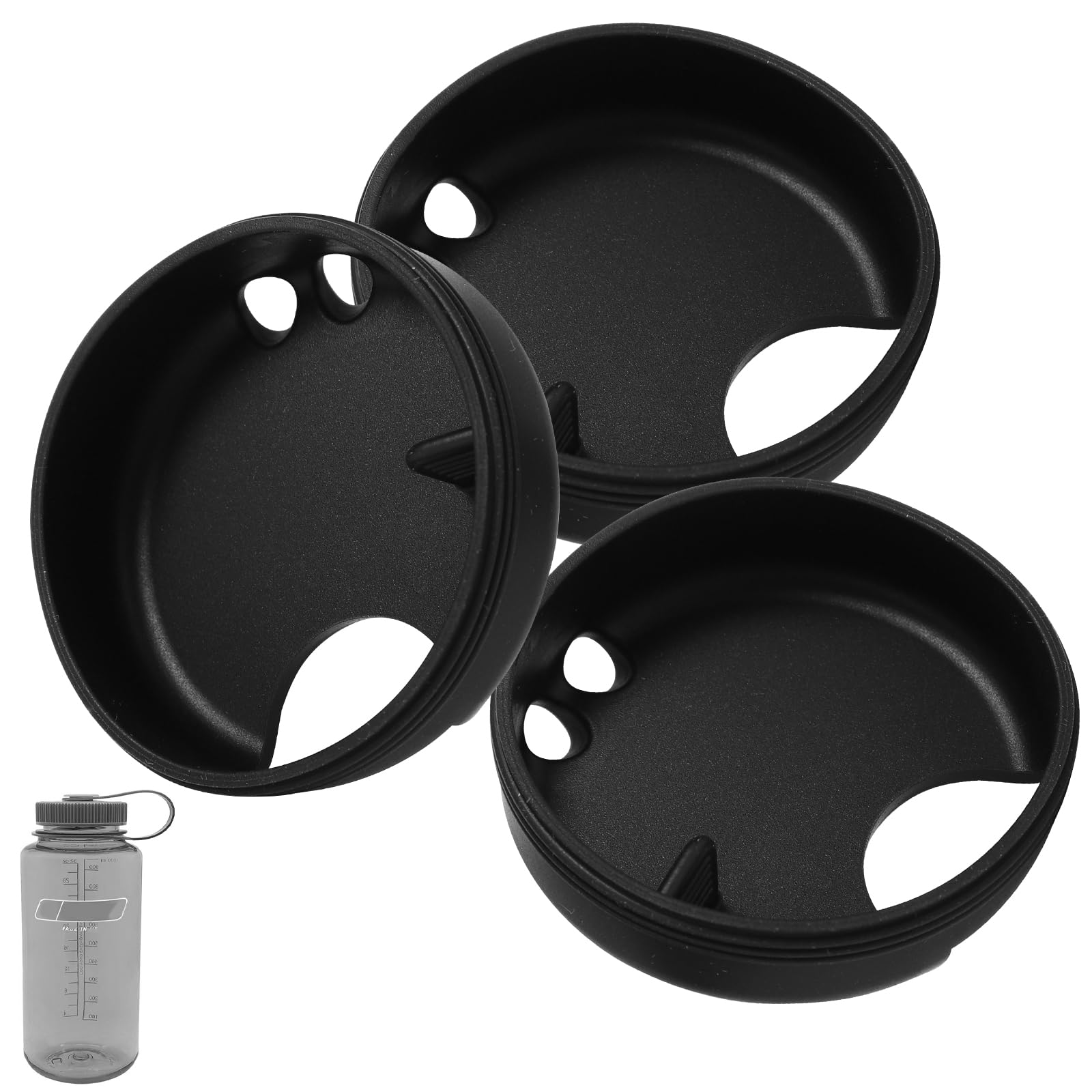 3pcs Silicone Splashguard for Nalgene, Splashguard Lid Wide Mouth for Nalgene Splash guard 32 oz Wide Mouth Water Bottle Accessories