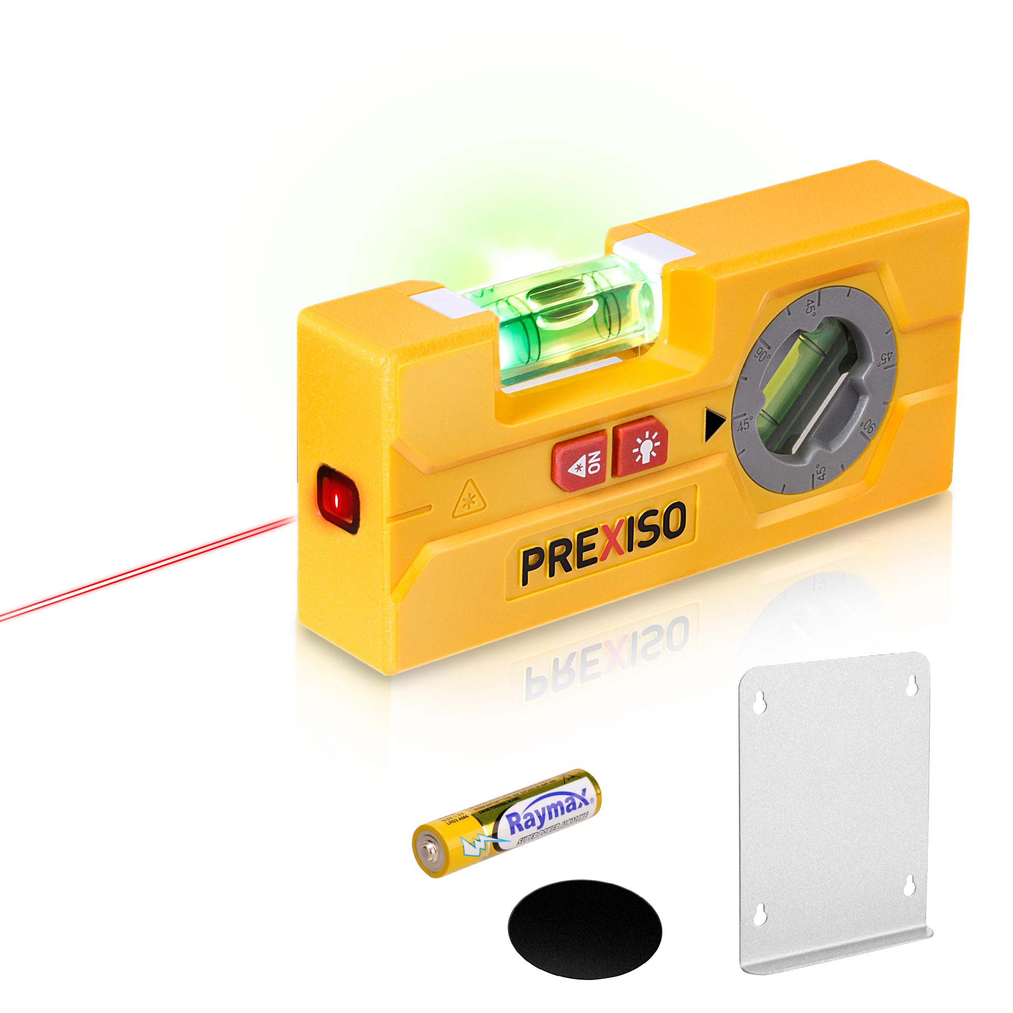 Photo 1 of PREXISO 2-in-1 Line Laser Level - Mini Torpedo Level with Light, 3-3/4 inch Rotatable Magnetic Pocket Level & 30Ft Laser Line Leveler Tool for Hanging Picture, Wall Marking Painting, Home Renovation