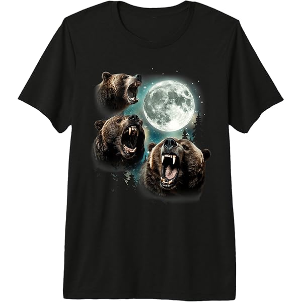パーツ bear moon Amazon.com: Three Grizzly Bears Howl At Moon Starry Mountain