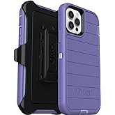 OtterBox Defender Series Case for iPhone 12 & iPhone 12 Pro (Only) - Holster Clip Included - Microbial Defense Protection - Non-Retail Packaging - Mountain Majesty (Purple)