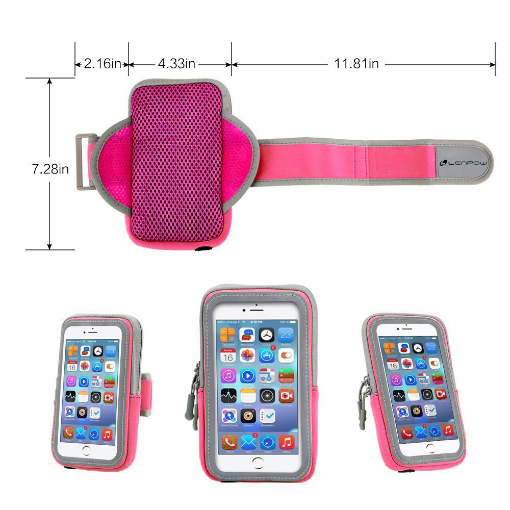 Sports Armband,Firstbuy GYM Fitness Phone case Sweatproof Running Armband For Outdoor Sports,Key Holder,Wallet Card Slot,Fit for iPhone7Plus/7/6sPlus /6Plus/Samsung Galaxy S6/S7 Edge,Up To 5.5 Inch