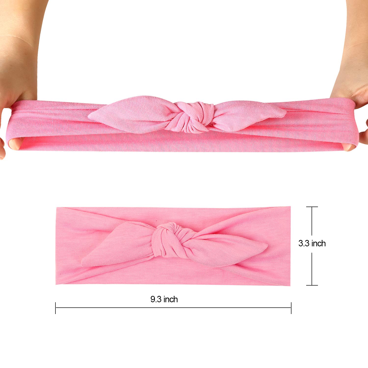 12pcs Solid Color Women Headbands Headwraps Hair Band Cotton Stretchy Turban Bows Accessories for Women Fashion Sport : Beauty
