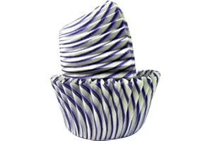 Regency Wraps Greaseproof Baking Cups, Purple Pisa Stripe, Standard, 40 Count