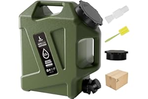 LEDLAY 3.2GAL Camping Water Jug, Portable Water Storage Container with Spigot, Leak-Proof Lid & Dual Handles, Outdoor Water Tank for Camping, RV, Emergency Preparedness