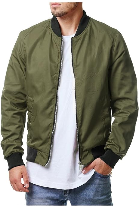 Goodthreads Men's Bomber Jacket, Grey 