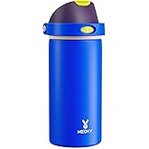 18 oz Insulated Water Bottle for Kids: Meoky Stainless Steel Water Bottle with 2-in-1 Straw and Spout Lid - Leak Proof, Cold for 24 Hours, BPA-Free for Boys School Sports, Celestial Sphere