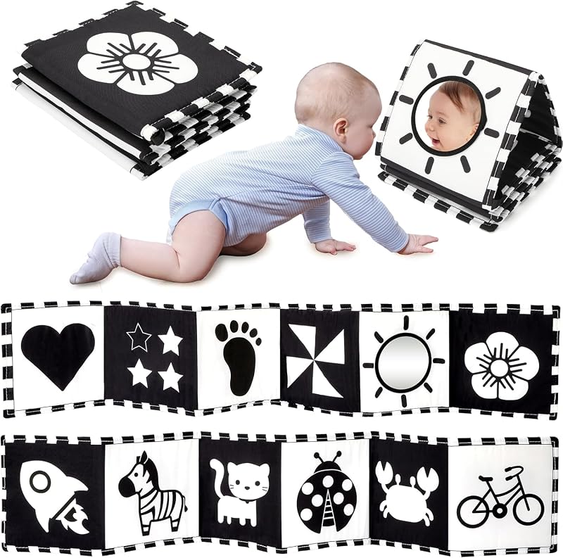 URMYWO Newborn Essentials High Contrast Soft Baby Book 0-12 Months