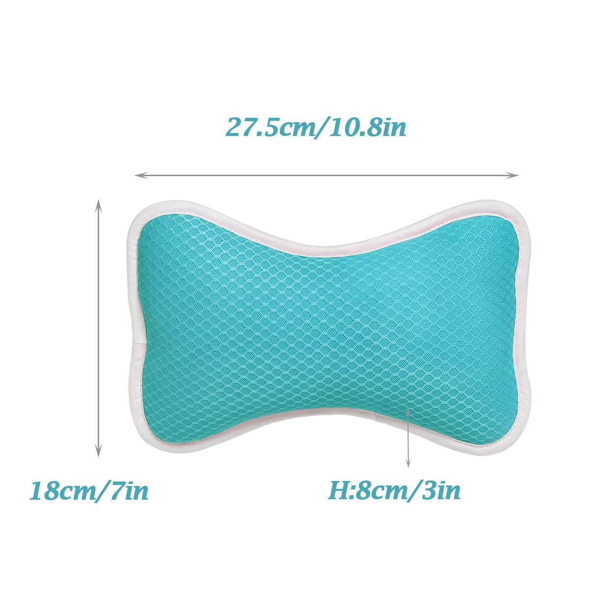Comfortable Bath Pillow with Suction Cups, Supports Neck and Shoulders Home Spa Pillows for Bathtub, Hot Tub, Jacuzzi, Bathtub Head Rest Pillow Relax & Comfy - Blue : Beauty