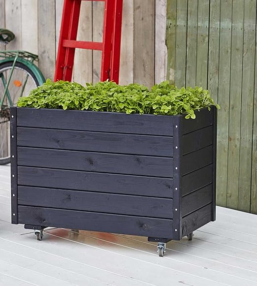 woodinis Bancal Plus 4 ruedas móvil 48 x 88 x 66 cm negro ...