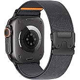 Elastic Sport Band for Apple Watch Bands for Men Women Series 11 10 46mm 42mm 40mm 44mm 41mm 45mm 38mm 49mm,Parachute Buckle Stretchy Nylon Strap Wristband for iWatch 9 8 7 6 5 4 3 SE/Ultra 2 3