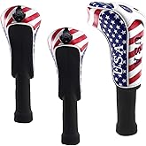 CRAFTSMAN GOLF Stars and Stripes Flag Headcover Head Cover for Scotty Cameron Taylormade Odyssey Driver Fairway Wood Hybrid