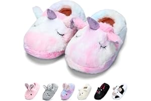 WateLves Toddler Slippers Unisex-Child Full Wrapped Bedroom Slipper Boys Girls Comfortable Winter House Shoes(Toddler/Little Kid/Big Kid)