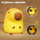 YuanDian Capybara Night Light BPA Free Silicone Tap Control Warm Bright view 6