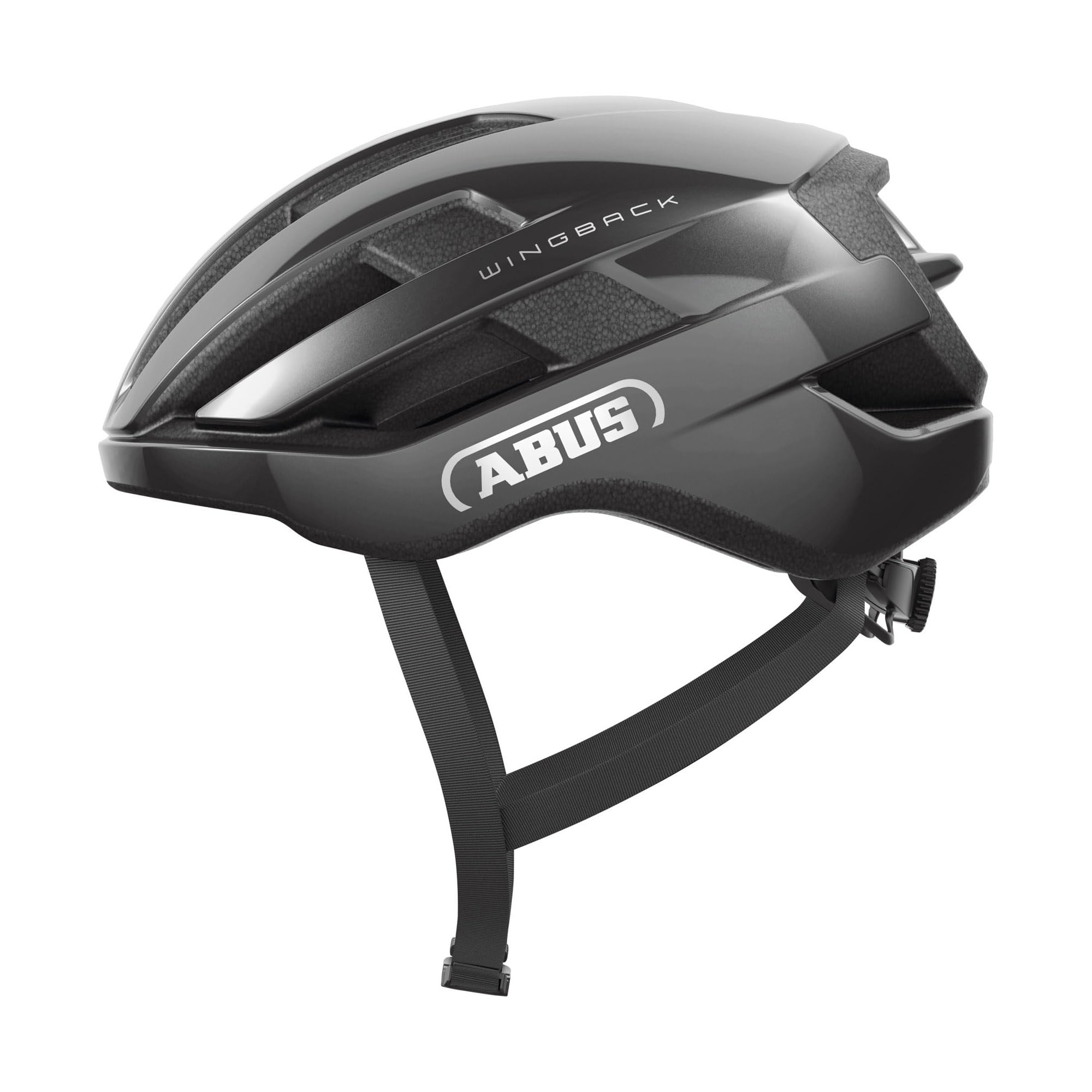 ABUS WingBack Racing Bicycle Helmet - Simple Helmet for Sporty Riding in Everyday Use and Leisure Time for Adults and Teenagers - Grey, Size S