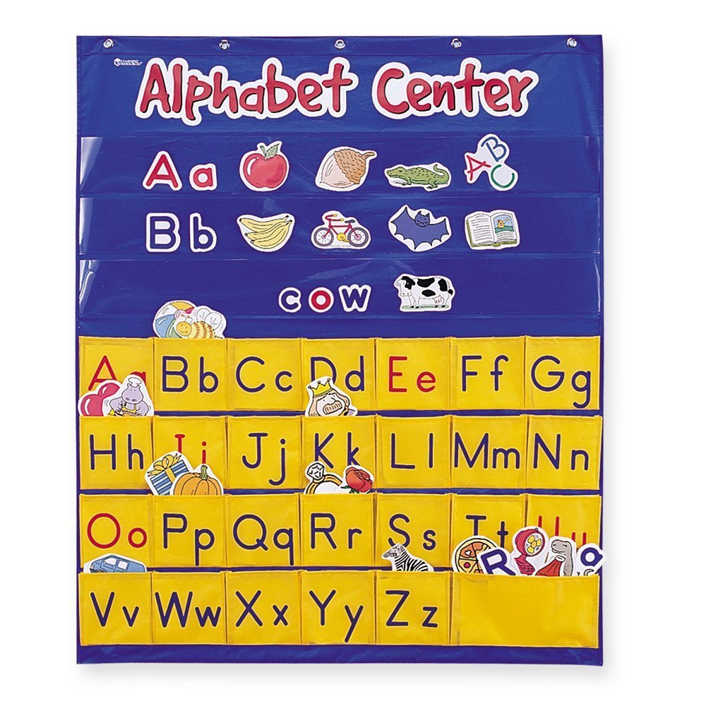 Learning Resources Alphabet Center Pocket Chart, ABCs, Letter, Word Recognition, 212 Pieces