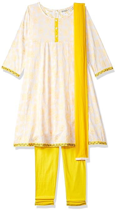Girls' A-Line Regular Fit Salwar Suit Set (400017787329)