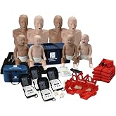 MCR Medical CPR Manikin/AED Training Kit, 4 Adult/4 Infant, Diversity Tone | Prepare CPR and AED skills with a reusable trainer for hands-on practice.
