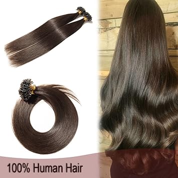 Buy Elailite 16 Dark Brown Remy Pre Bonded Fusion Hair