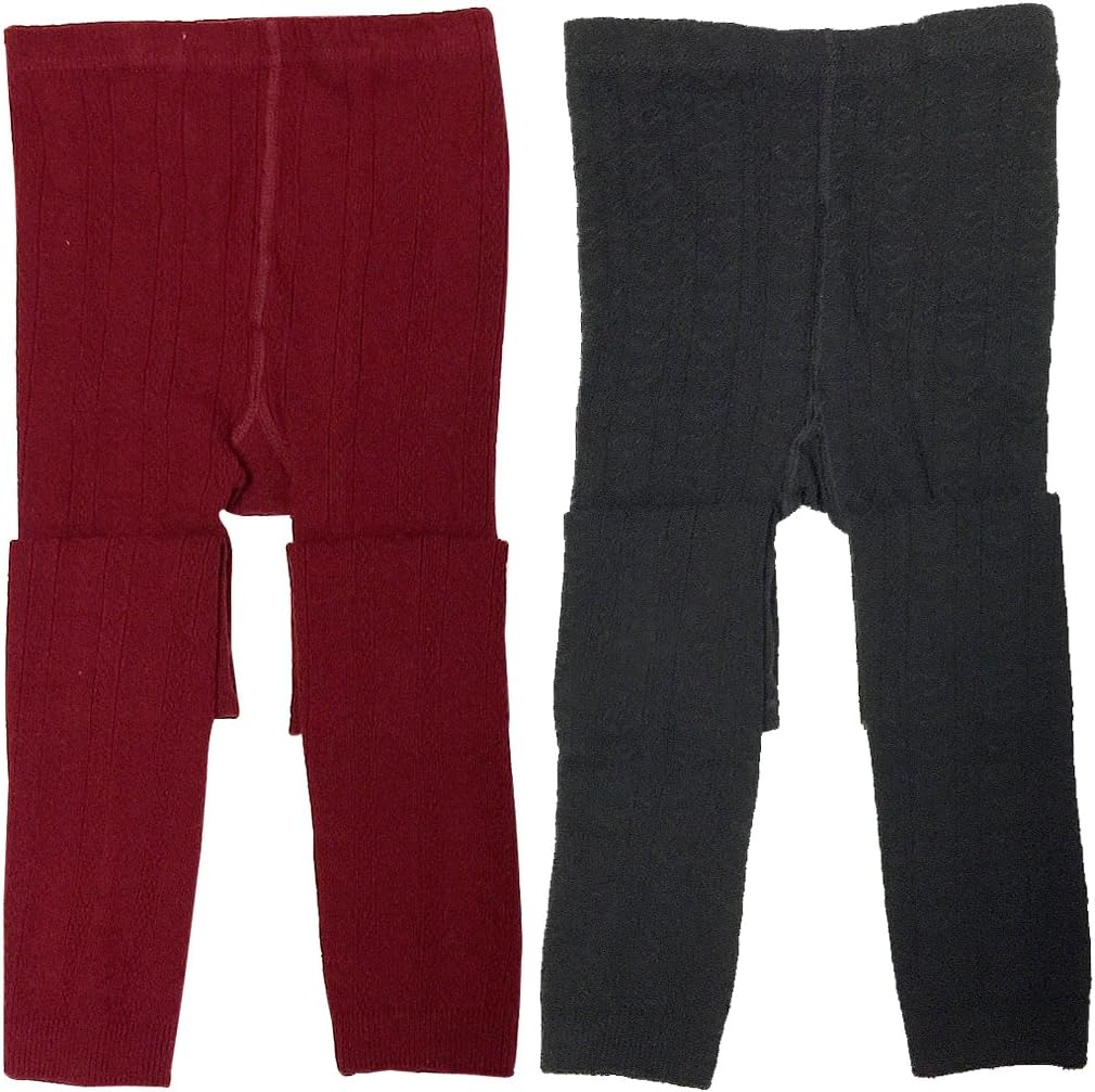 Bowbear 2-Pair Girls Heart Shaped Knitted Cotton Leggings