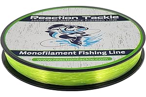 Reaction Tackle Monofilament Fishing Line- Strong and Abrasion-Resistant Nylon Mono Fishing Line, Smooth and Long Casting - L