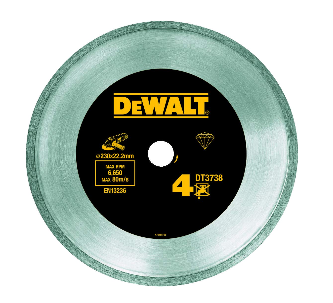 DeWalt DT3738-XJ Tile Cutting Blade, Yellow