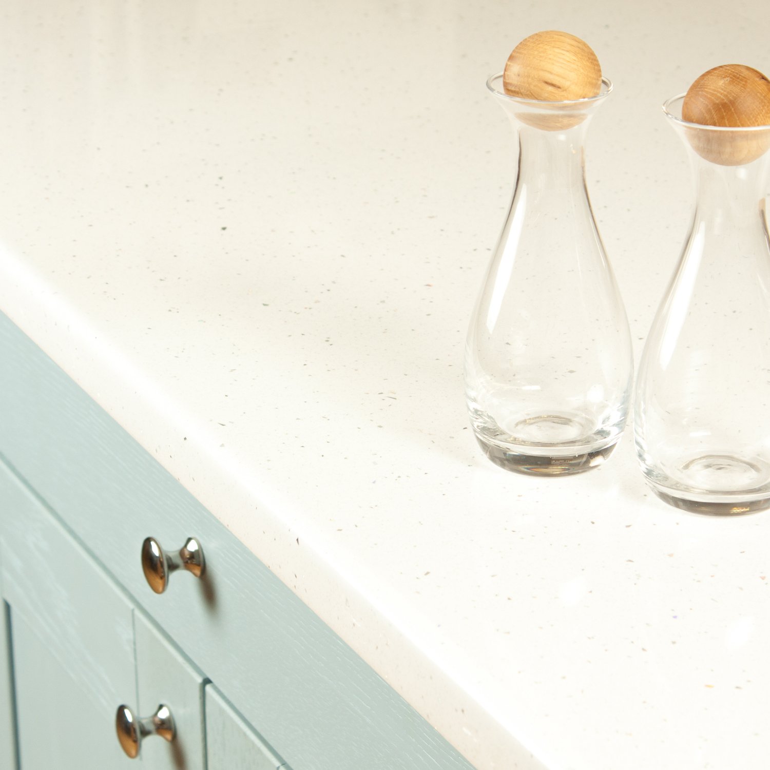 Andromeda ABS Worktop Edging Strip 1500mm x 45mm White Sparkle Gloss