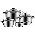 WMF Quality One Steam Vent Cromargan Pot Set, 57 x 30 x 24 cm, Silver