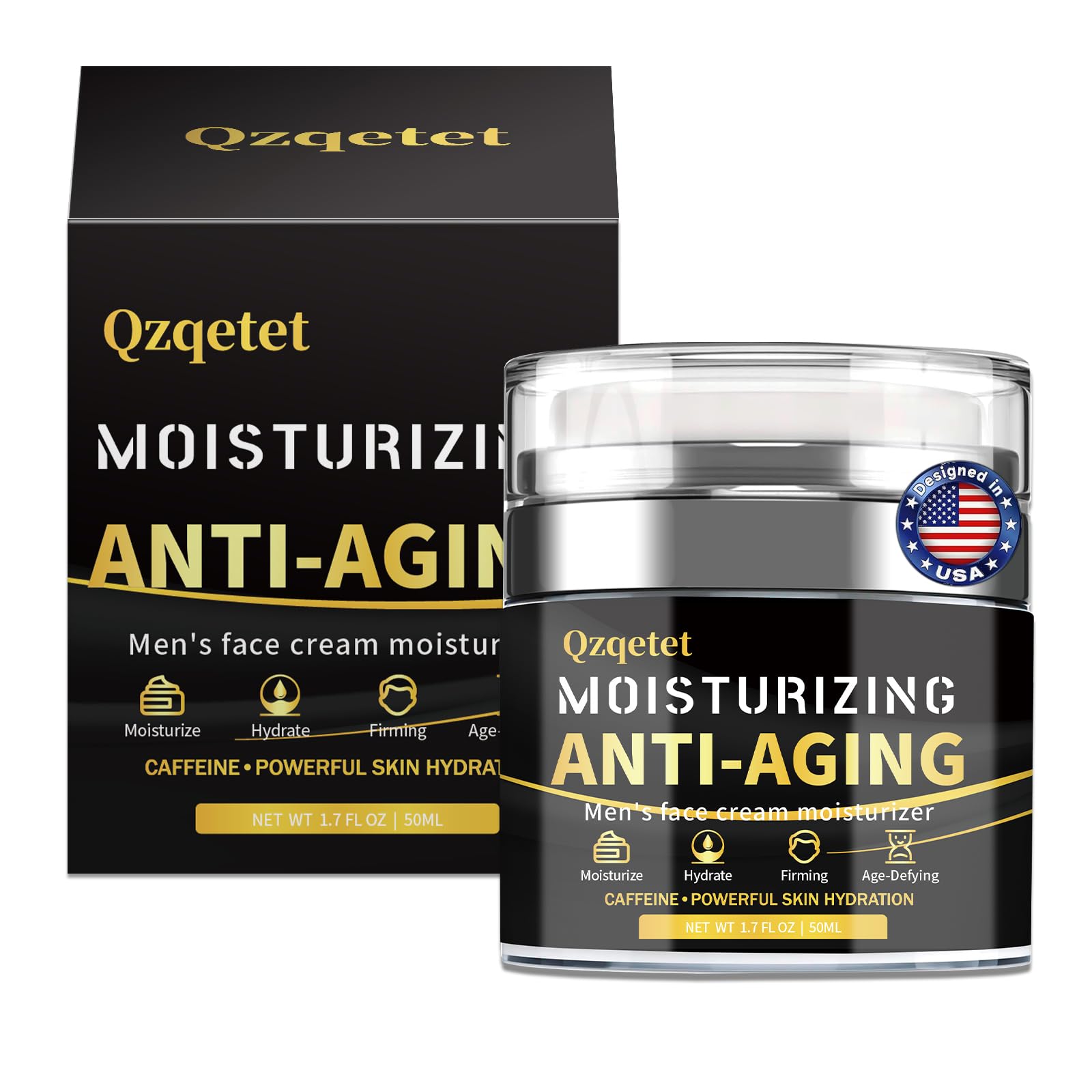 Photo 1 of **FACTORY SEALED** Men's Face Cream Anti Aging Face Moisturizer Cream Mens Face Lotion with Collagen, Retinol and Hyaluronic Acid Facial Men's Skin Care - Day & Night - 1.7 OZ