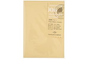 DESIGNPHIL Midori Traveler's Notebook (Refill 006) Passport Size Monthly Diary