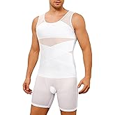 TAILONG Mens Shapewear Tummy Control Full Body Shaper Sleeveless Compression Shirt Men Bodysuit Fajas Para Hombres