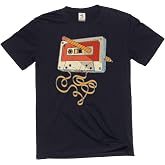 Men's Funny Cassette and Pencil T-Shirt 80s 90s Born millennials tee Shirt